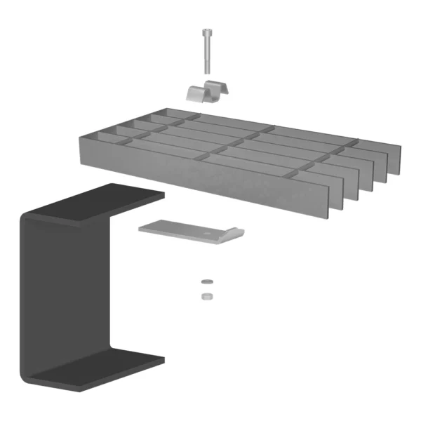 Fixador para grade de piso Metalgrade