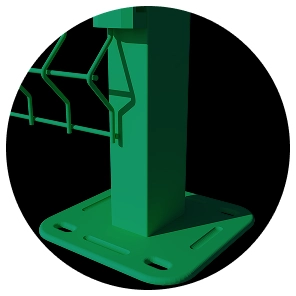 Pilar com Sapata para gradil Stadium Metalgrade